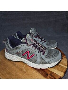 New Balance Women's Athletic Shoes Gray Pink US 6 Mesh Running Trainers